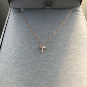 Zales 1/10 CT. T.W. Diamond Cross Pendant